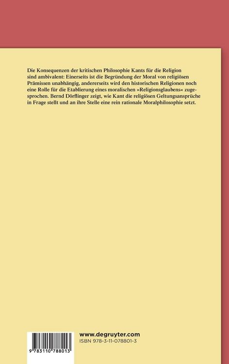 Produktbild: Studien zur Religionsphilosophie Immanuel Kants