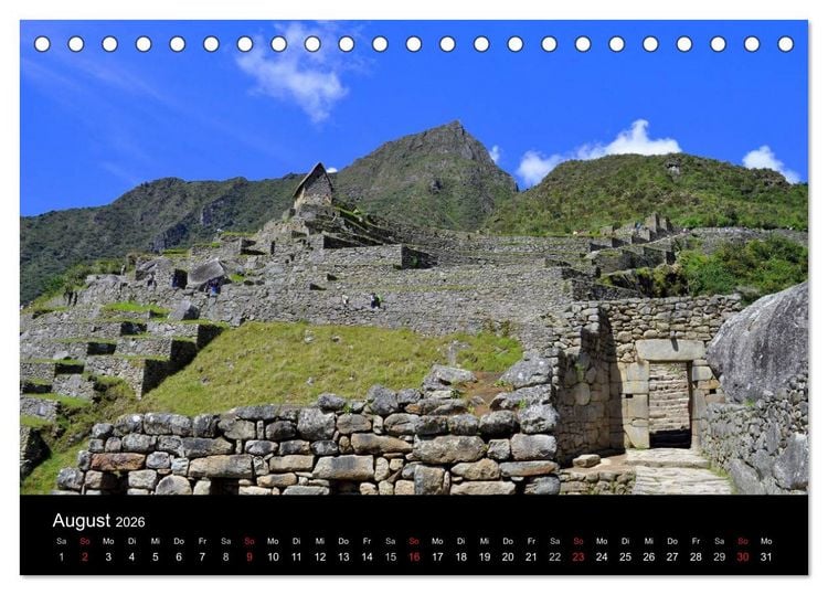Produktbild: Machu Picchu - Exklusiv (Tischkalender 2026 DIN A5 quer), CALVENDO Monatskalender