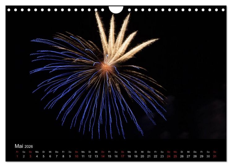 Produktbild: Feuerwerk (Wandkalender 2026 DIN A4 quer), CALVENDO Monatskalender