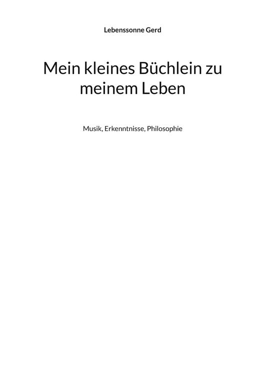 Produktbild: Mein kleines B&uuml;chlein zu meinem Leben