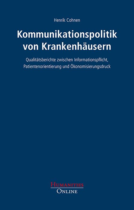 Produktbild: Kommunikationspolitik von Krankenh&auml;usern