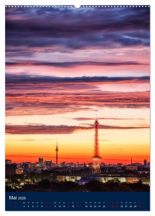 Produktbild: Berliner Fernsehturm - Magische Momente (hochwertiger Premium Wandkalender 2026 DIN A2 hoch), Kunstdruck in Hochglanz