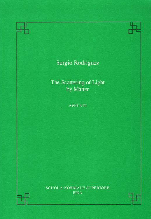 Produktbild: The scattering of light by matter