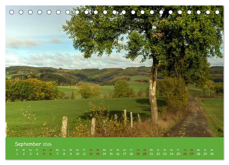Produktbild: Bergisches Land (Tischkalender 2026 DIN A5 quer), CALVENDO Monatskalender