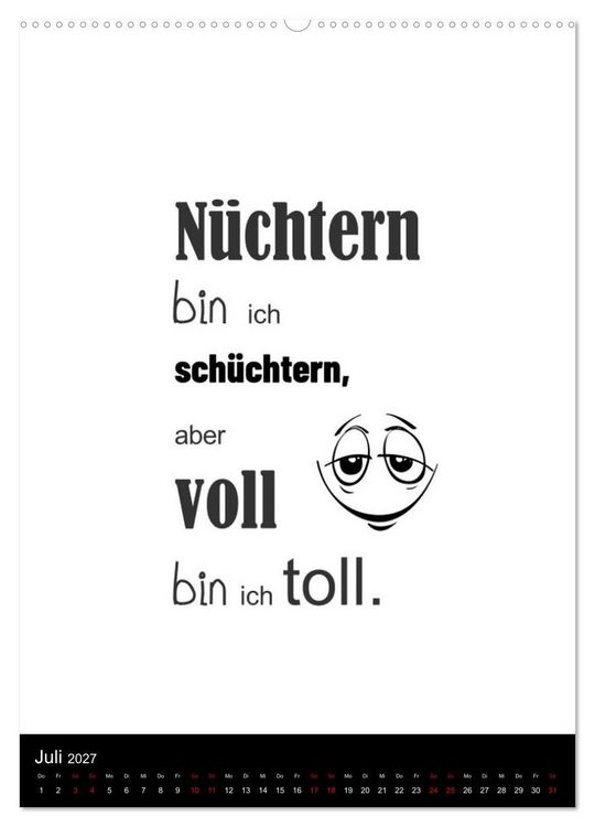 Produktbild: SPRUCH-Beutel voller Spr&uuml;che rund ums TRINKEN (hochwertiger Premium Wandkalender 2027 DIN A2 hoch), Kunstdruck in Hochglanz