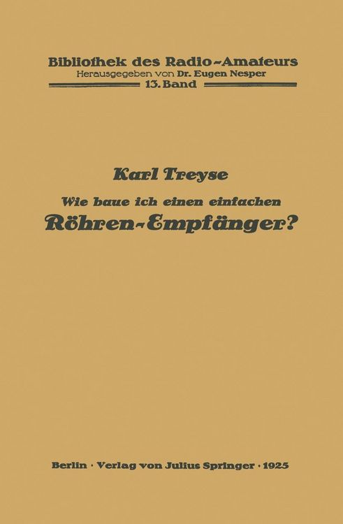Produktbild: Wie baue ich einen einfachen R&ouml;hren-Empf&auml;nger?