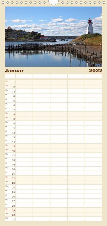 Produktbild: Familienplaner Kanadas Osten (Wandkalender 2022 , 21 cm x 45 cm, hoch)