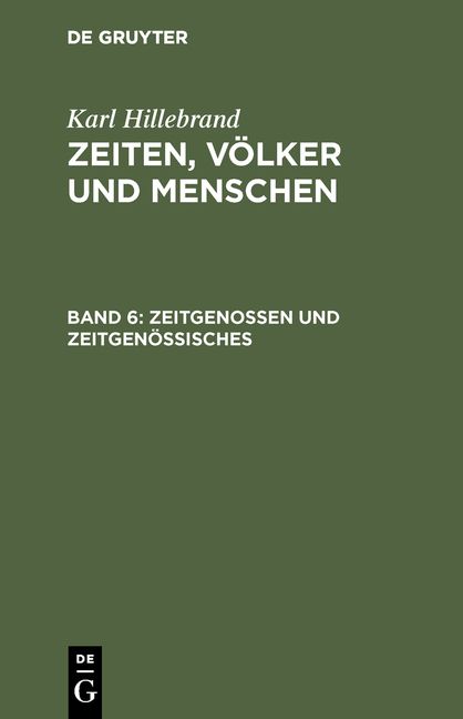 Produktbild: Zeitgenossen und Zeitgen&ouml;ssisches