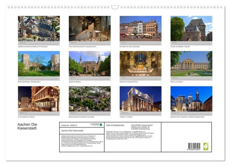 Produktbild: Aachen Die Kaiserstadt (Wandkalender 2027 DIN A2 quer), CALVENDO Monatskalender