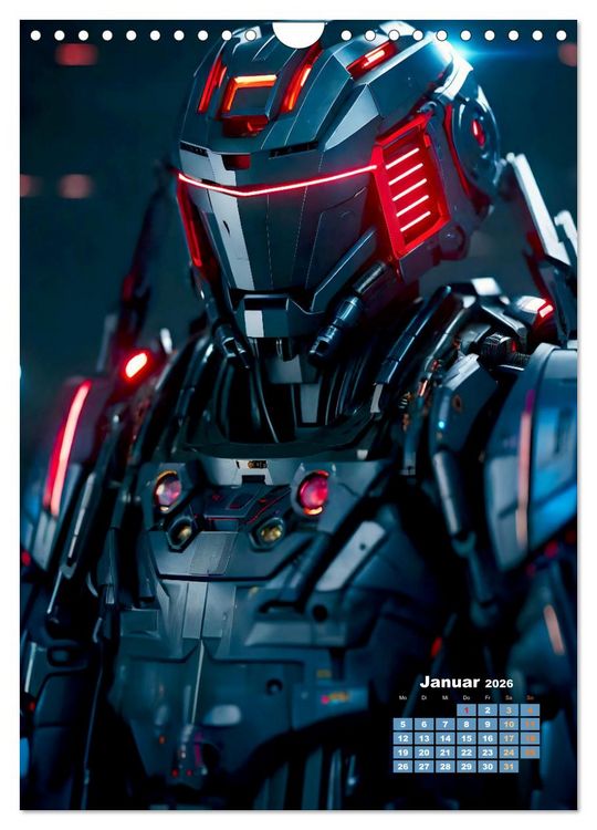 Produktbild: Roboter Nachtwache (Wandkalender 2026 DIN A4 hoch), CALVENDO Monatskalender
