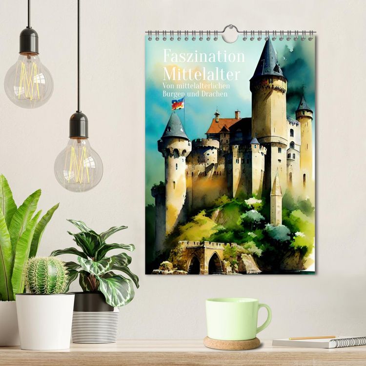 Produktbild: Faszination Mittelalter - Von mittelalterlichen Burgen und Drachen (Wandkalender 2026 DIN A4 hoch), CALVENDO Monatskalender