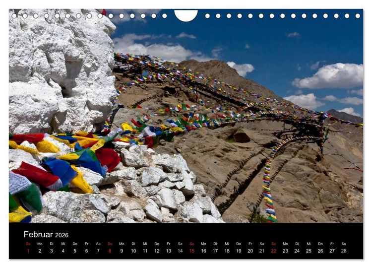 Produktbild: Buddhistische Ch&ouml;rten im Himalaya (Wandkalender 2026 DIN A4 quer), CALVENDO Monatskalender