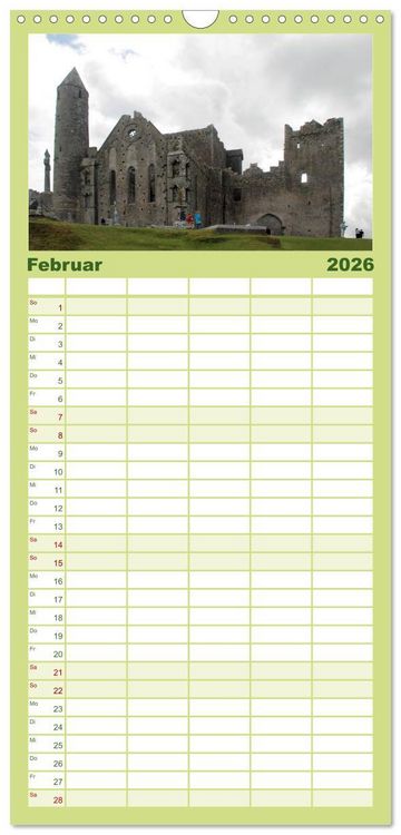 Produktbild: Familienplaner 2026 - Irland mit 5 Spalten (Wandkalender, 21 x 45 cm) CALVENDO