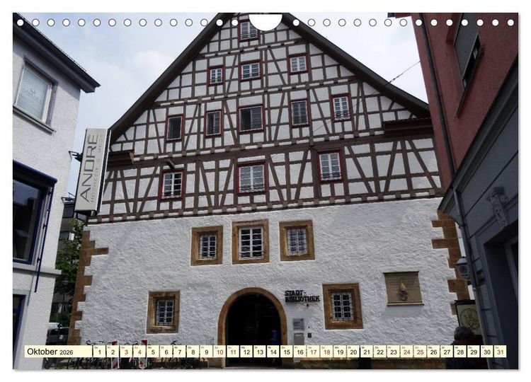 Produktbild: Unterwegs in G&ouml;ppingen (Wandkalender 2026 DIN A4 quer), CALVENDO Monatskalender