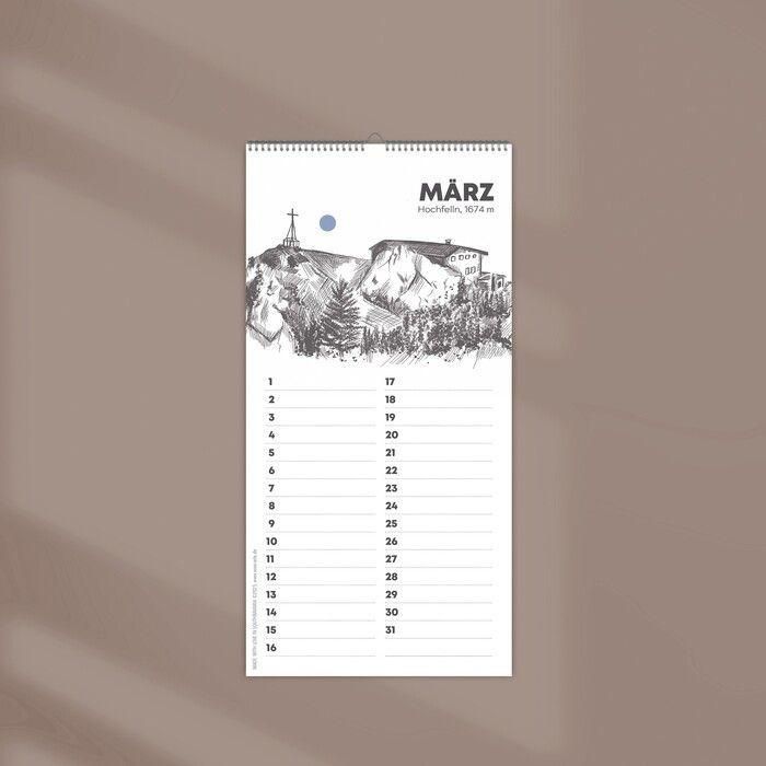 Produktbild: Kleiner Geburtstagskalender "Chiemgauer Alpen", ohne Jahreszahl