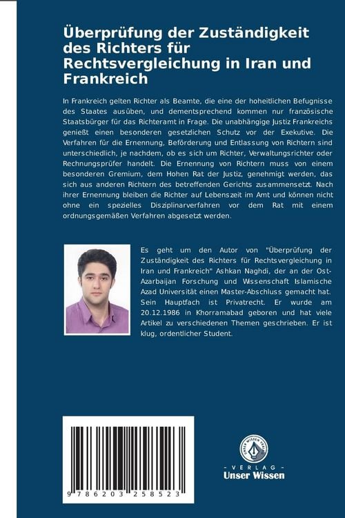 Produktbild: &Uuml;berpr&uuml;fung der Zust&auml;ndigkeit des Richters f&uuml;r Rechtsvergleichung in Iran und Frankreich