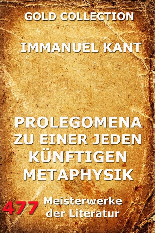 Produktbild: Prolegomena zu einer jeden k&uuml;nftigen Metaphysik