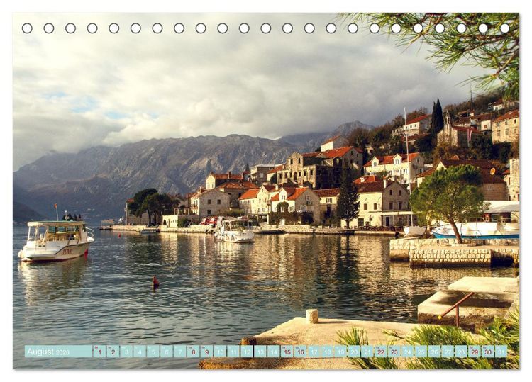 Produktbild: Perast in Montenegro - Romantisches St&auml;dtchen in faszinierender Landschaft (Tischkalender 2026 DIN A5 quer), CALVENDO Monatskalender