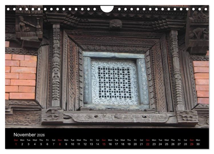 Produktbild: Monuments of Nepal 2026 (Wall Calendar 2026 DIN A4 landscape), CALVENDO 12 Month Wall Calendar