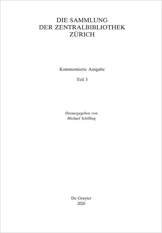 Produktbild: Die Sammlung der Zentralbibliothek Z&uuml;rich
