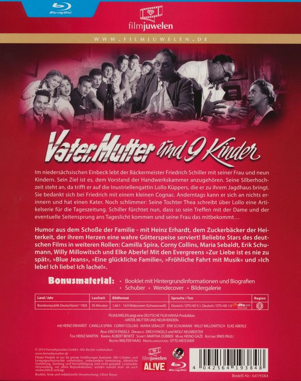 Produktbild: Vater, Mutter und neun Kinder (Neuauflage) (Filmjuwelen)