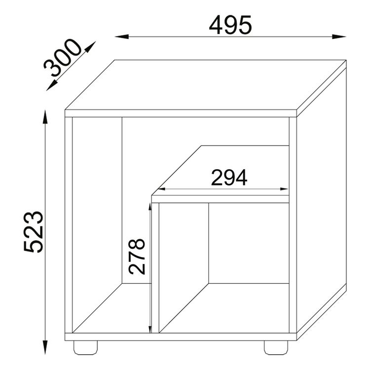 Produktbild: Holz Beistelltisch Couchtisch Sofatisch Zeito