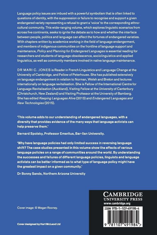Produktbild: Policy and Planning for Endangered Languages
