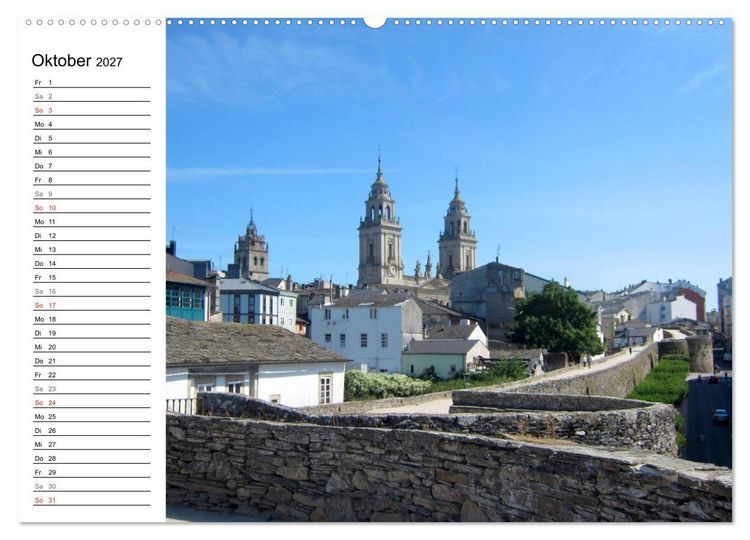 Produktbild: Jakobsweg - Camino Primitivo (hochwertiger Premium Wandkalender 2027 DIN A2 quer), Kunstdruck in Hochglanz