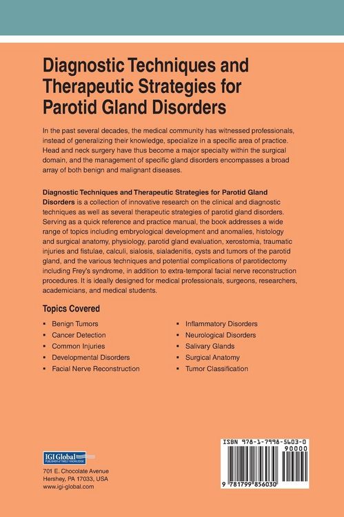Produktbild: Diagnostic Techniques and Therapeutic Strategies for Parotid Gland Disorders