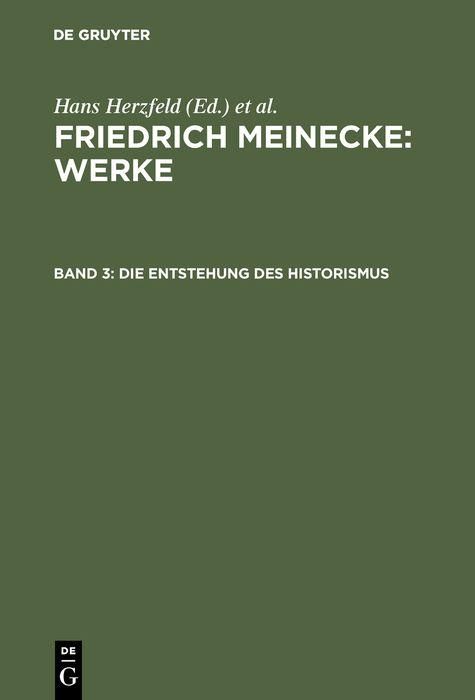Produktbild: Die Entstehung des Historismus
