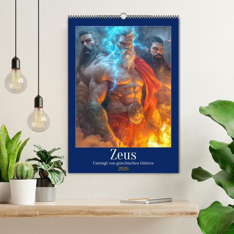 Produktbild: Zeus - Umringt von griechischen G&ouml;ttern (Wandkalender 2026 DIN A2 hoch), CALVENDO Monatskalender