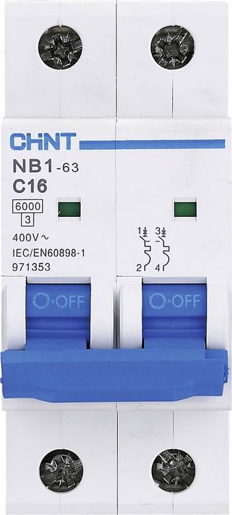 Produktbild: Chint 179642 NB1L Leitungsschutzschalter 2polig 10A