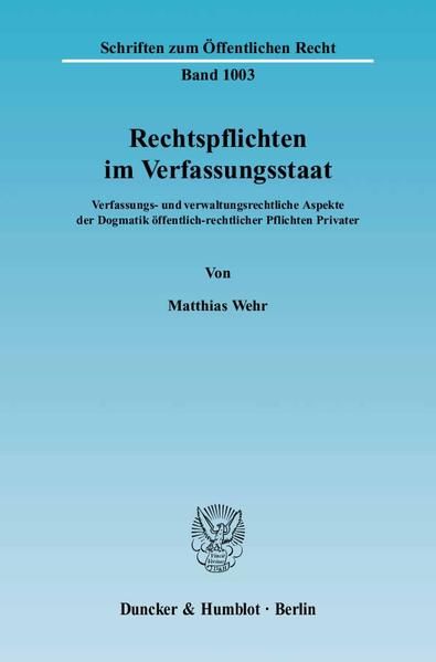 Produktbild: Rechtspflichten im Verfassungsstaat.