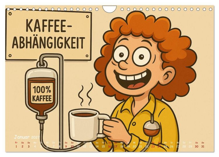 Produktbild: Und t&auml;glich gr&uuml;&szlig;t der Wahnsinn (Wandkalender 2027 DIN A4 quer), CALVENDO Monatskalender