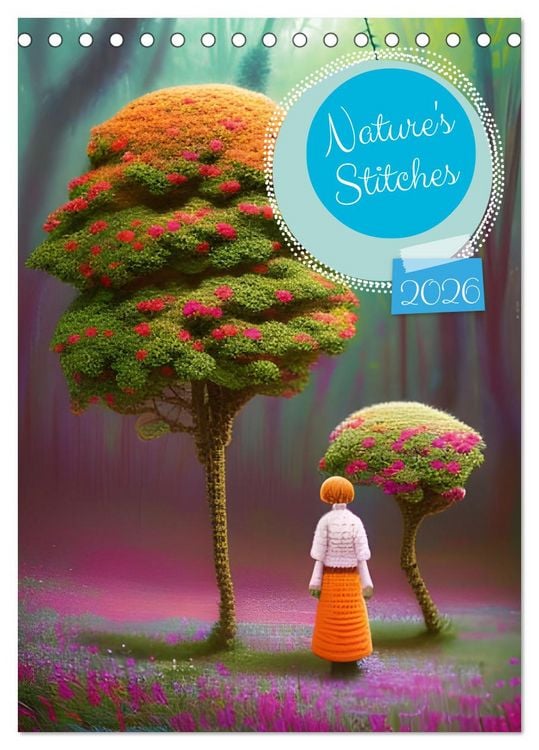 Produktbild: Nature's Stitches (Desk Calendar 2026 DIN A5 portrait), CALVENDO 12 Month DeskCalendar