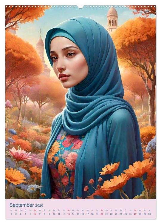 Produktbild: Stolze Muslima (hochwertiger Premium Wandkalender 2026 DIN A2 hoch), Kunstdruck in Hochglanz