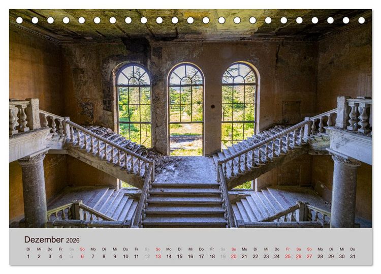Produktbild: Lost Places - verlassen und vergessen (Tischkalender 2026 DIN A5 quer), CALVENDO Monatskalender