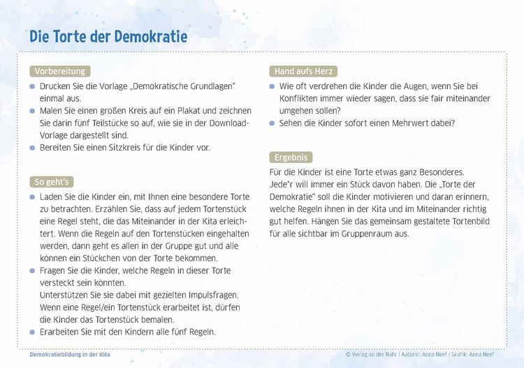 Produktbild: Demokratiebildung in der Kita