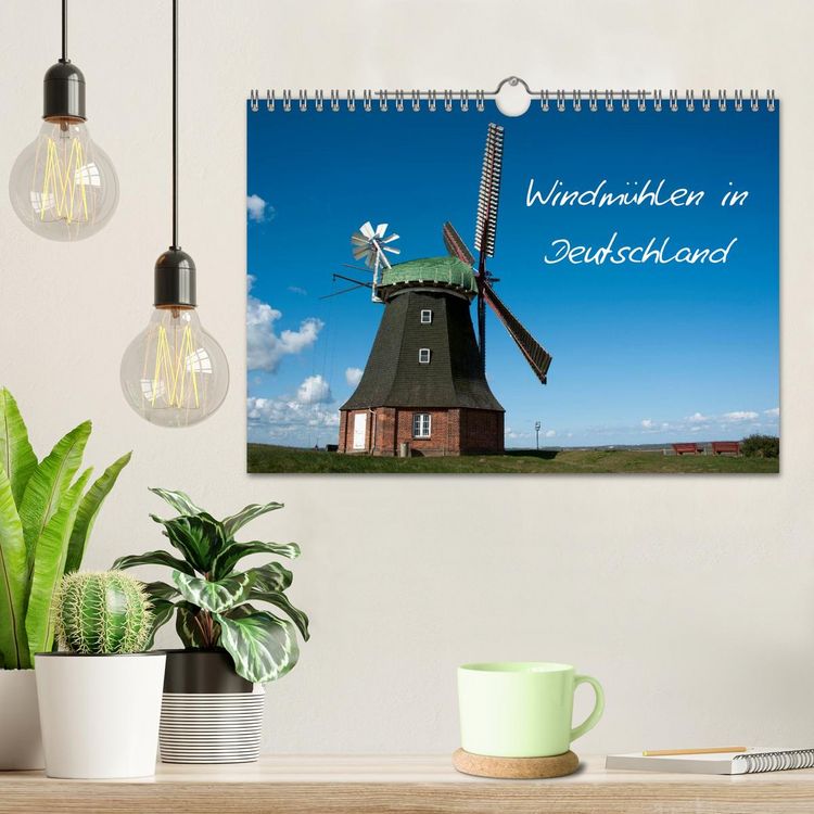 Produktbild: Windm&uuml;hlen in Deutschland (Wandkalender 2026 DIN A4 quer), CALVENDO Monatskalender