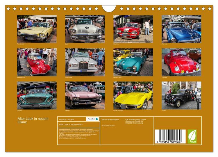 Produktbild: Alter Look in neuem Glanz (Wandkalender 2026 DIN A4 quer), CALVENDO Monatskalender