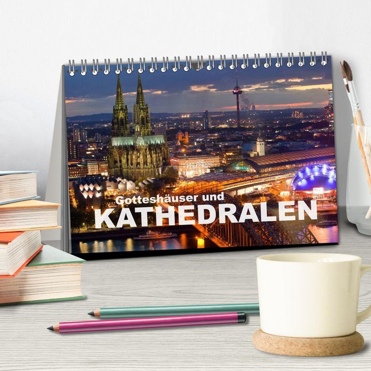 Produktbild: Gottesh&auml;user und Kathedralen (Tischkalender 2026 DIN A5 quer), CALVENDO Monatskalender