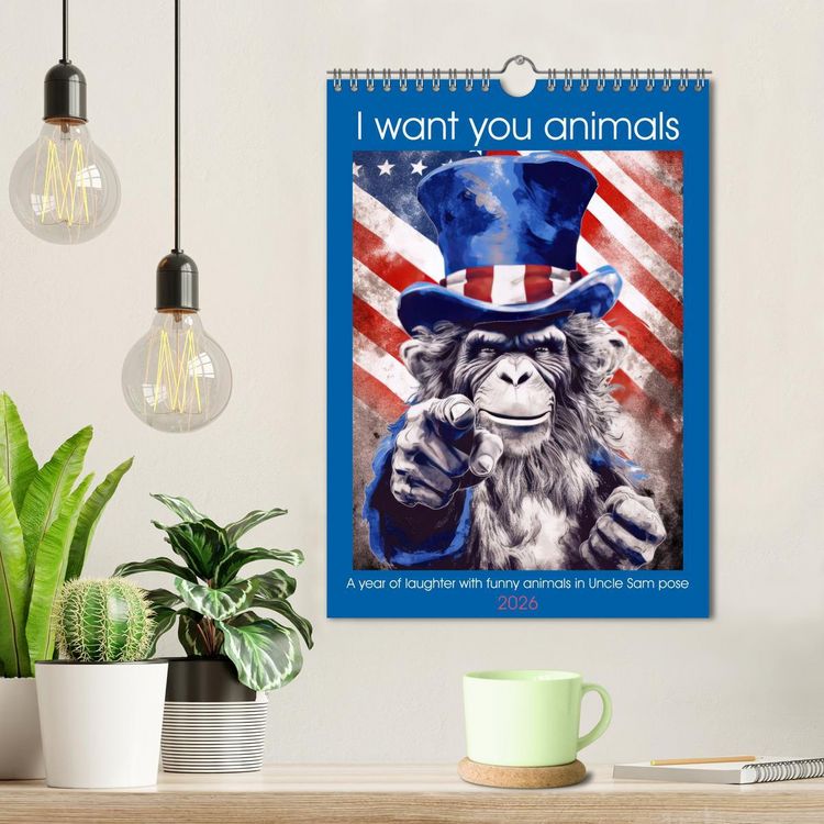 Produktbild: I want you animals (Wall Calendar 2026 DIN A4 portrait), CALVENDO 12 Month Wall Calendar