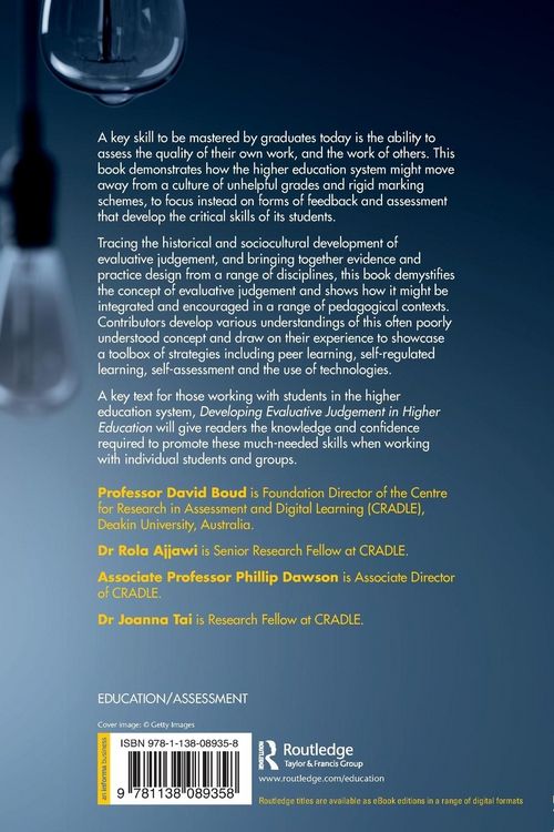 Produktbild: Developing Evaluative Judgement in Higher Education
