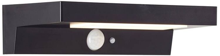 Produktbild: Brilliant Barker G40415/06 Solar-Au&szlig;enwandleuchte mit Bewegungsmelder LED 3W Schwarz