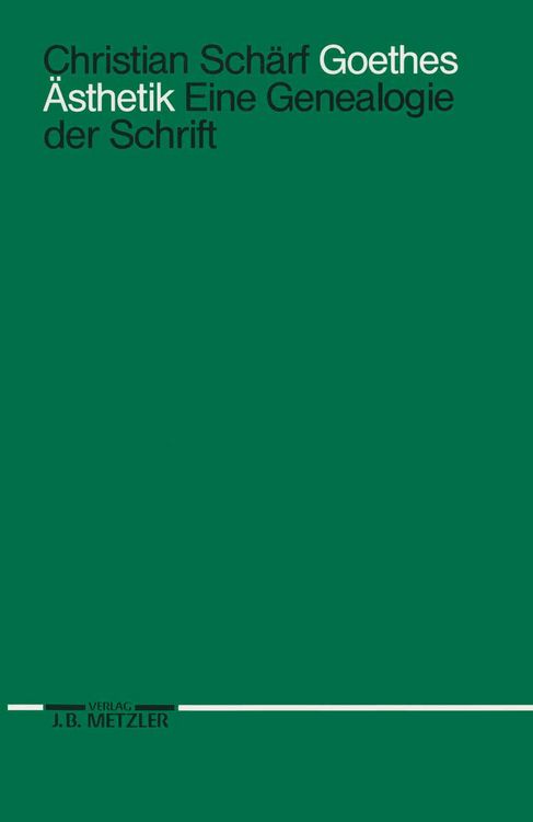 Produktbild: Goethes &Auml;sthetik