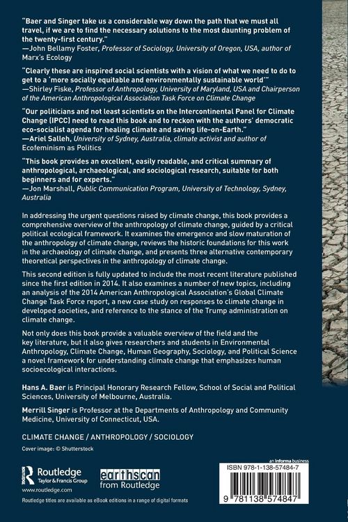 Produktbild: The Anthropology of Climate Change