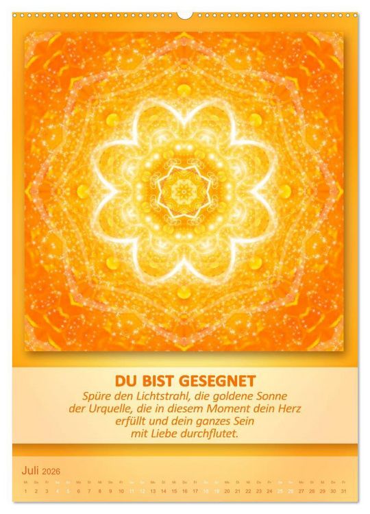 Produktbild: Light Energy Mandalas - Kalender - Vol. 2 (Wandkalender 2026 DIN A2 hoch), CALVENDO Monatskalender