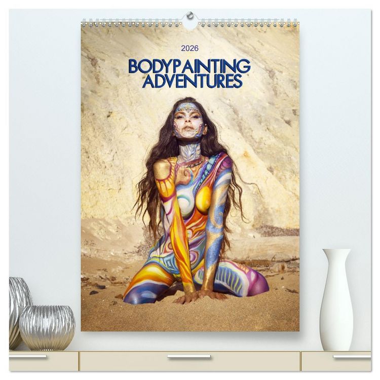 Produktbild: Bodypainting Adventures - Farbe auf nackter Haut (hochwertiger Premium Wandkalender 2026 DIN A2 hoch), Kunstdruck in Hochglanz