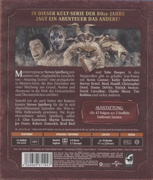 Produktbild: Unglaubliche Geschichten - Amazing Stories: Die komplette Serie (SD on Blu-ray) [2 BRs]