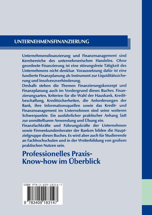 Produktbild: Unternehmensfinanzierung
